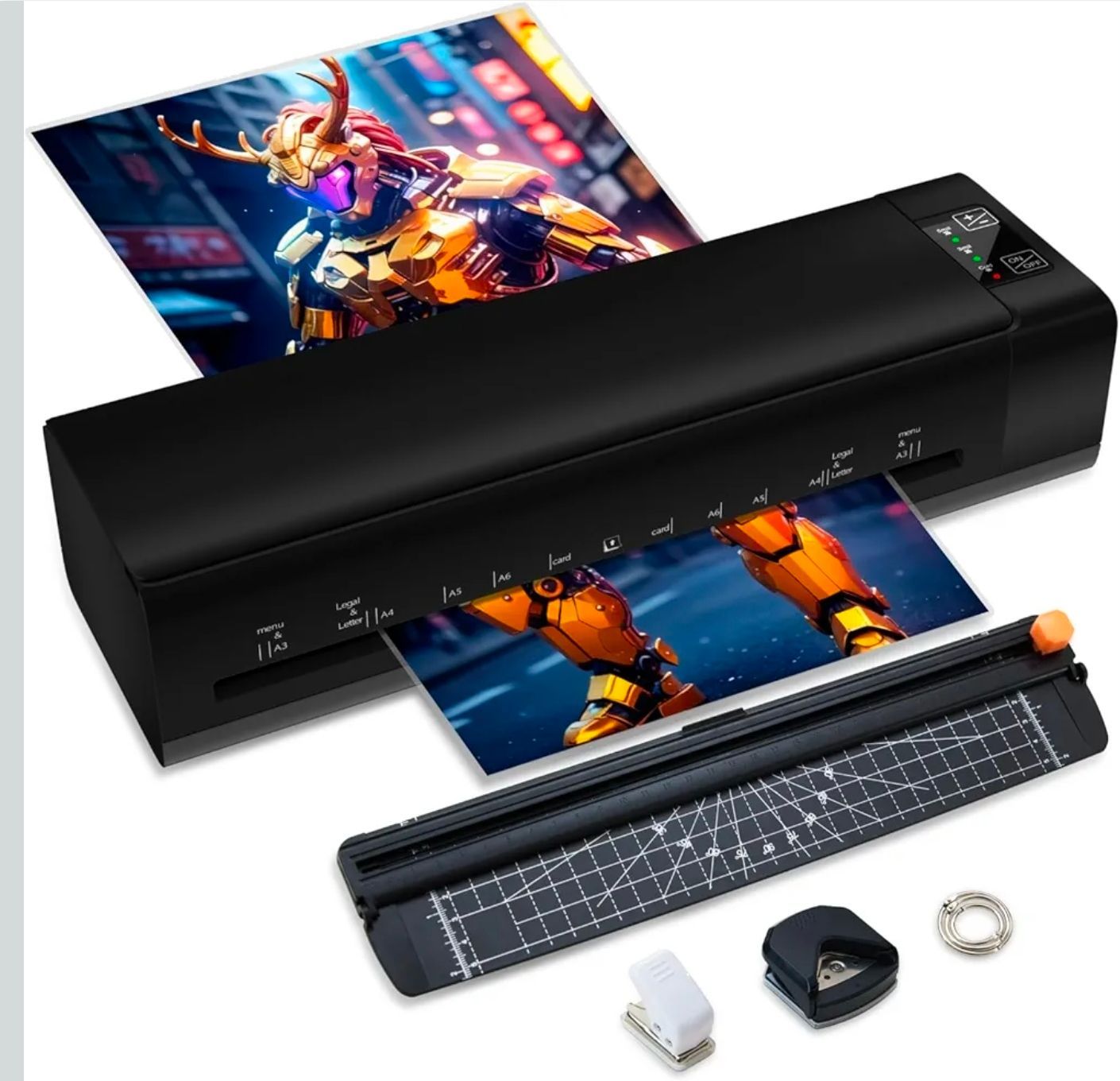 13 Inch 9-in-1 Laminating Machine with Laminating Sheets,Thermal Laminator Hot & Cold with Fast Warm Technology