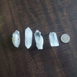 4 Small Quartz Crystals