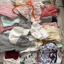 Assorted Baby Clothes Bundle and swaddle blanket 41 pieces 0-3 months