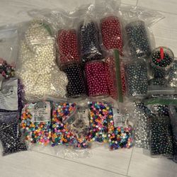 Lot Of Various Beads For Crafts And Jewelry Making