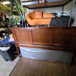 Queen futon frame,  solid wood, great shape