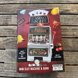 Casino Night Mini Slot Machine & Bank