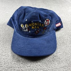 Brain Dead Studios Wonder Man Logo Blue Baseball Cap Hat One Size Snap Back