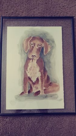 Watercolor painting, framed 10x13