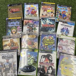 Nintendo GameCube, Xbox 360, PlayStation 3, Halo, Soul Calibur, SpongeBob, Luigi’s Mansion , Zelda 