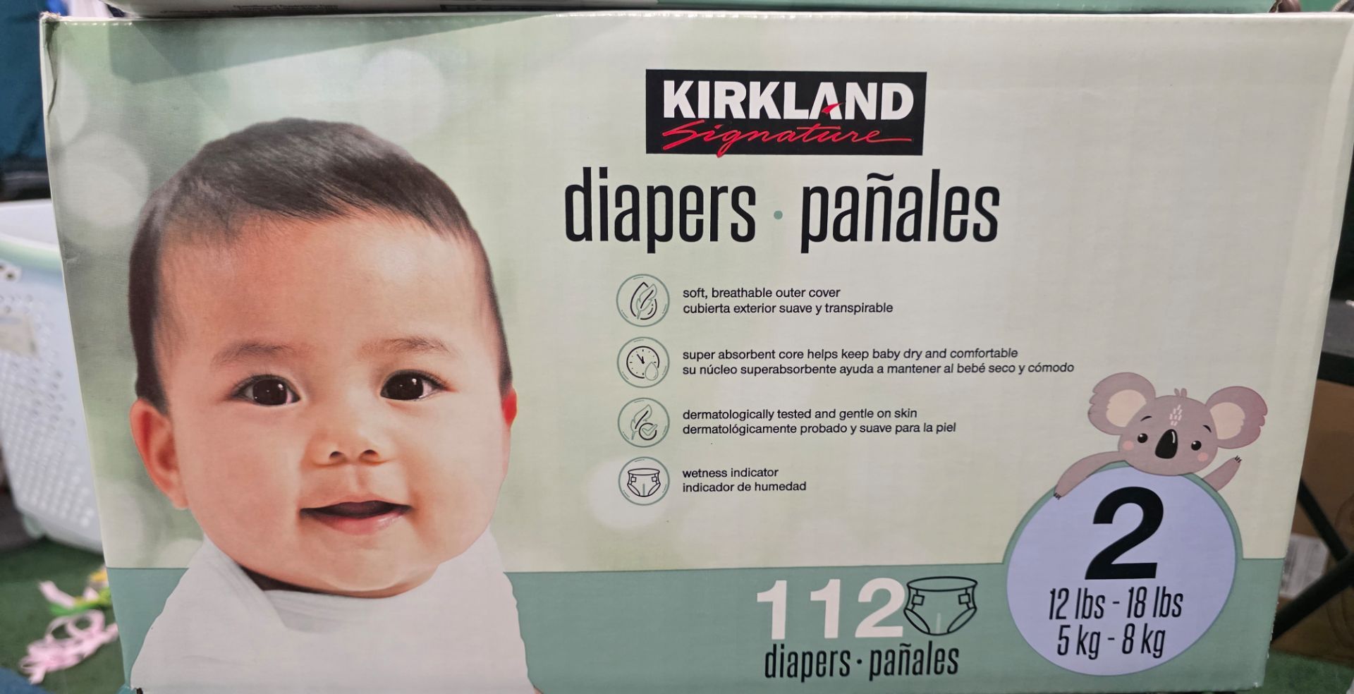 Brand new box of Kirkland signature diapers