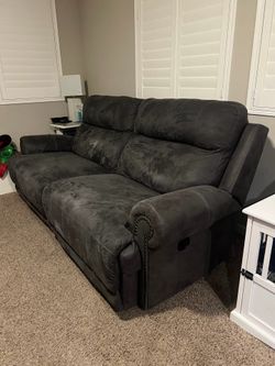 Grey recliner sofa