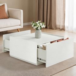 Hyde White Coffee Table