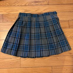 Woman Blue plaid skirt (s)