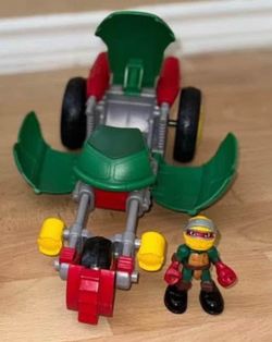 TMNT half shell heroes Stealth bike w/ Ralph figure