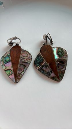 Silver clips earrings