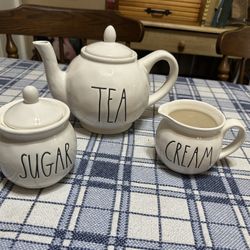 Rae Dunn Artisan 3 Piece Tea Set