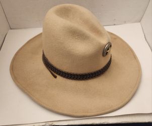 Vintage Outback Wool Cowboy Hat, Model 1424 Bear Canyon, Sheriff's Badge HTF