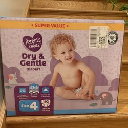 Diapers Size 4  Brand new In Box 192count