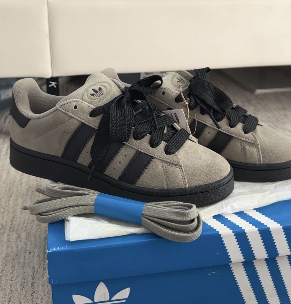 adidas Campus 00s Silver Pebble Core Black