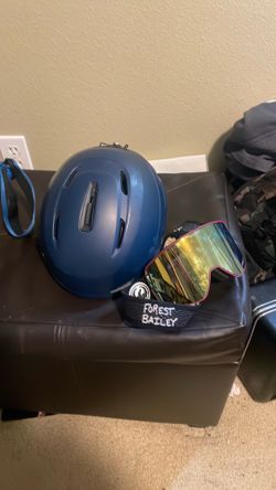Ski helmet and goggles
