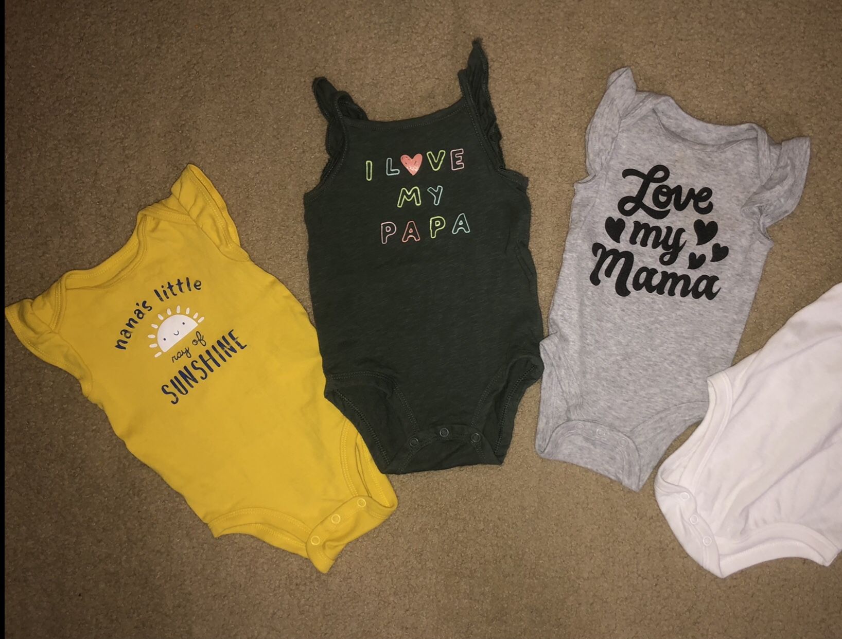 Baby Girl Ruffle Bodysuits Set Of 3