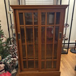 Bookcase With Sliding Glass Doors