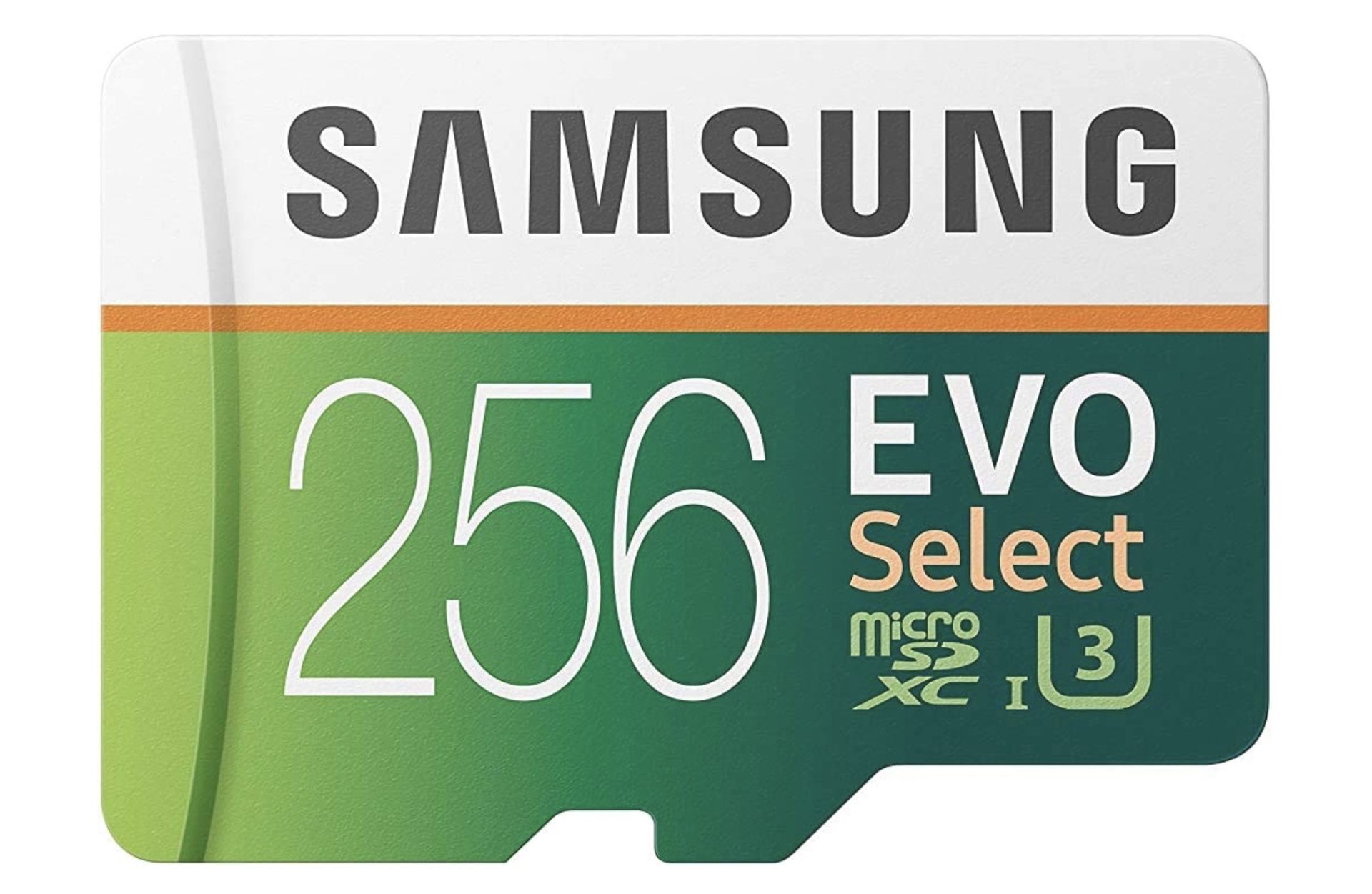 SAMSUNG ELECTRONICS EVO Select 256GB MicroSDXC UHS-I U3 100MB/s Full HD & 4K UHD Memory Card with Adapter (MB-ME256HA)