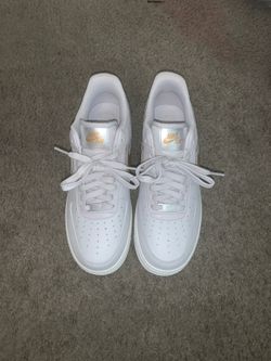 AF1 platinum metallic gold