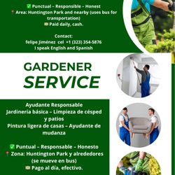 gardener cleaning painting
