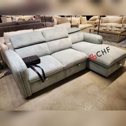 Modern Sectional Sofa With Storage And Pull Out Bed 