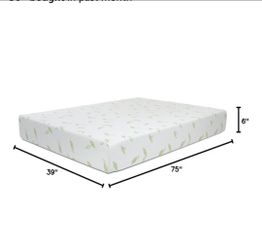 Twin Mattess Memory foam 6inch