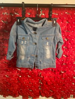 Kids Jean Jacket Red Flannel Shirt 3T/4T Must Go!