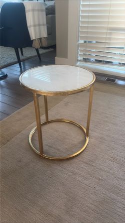 Gold and marble side table