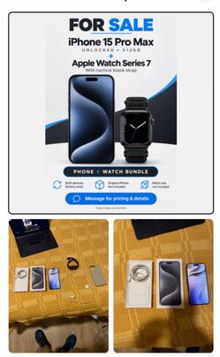 iPhone 15 Pro Max 512GB + Apple Watch Series 7 Bundle