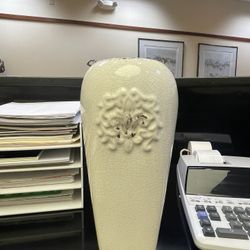 Ceramic Cream Colored Vase