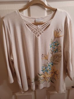 3XL Afred Dunner Top With 3/4 Sleeves