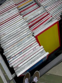 Silk screens. Screen printing