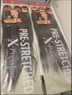 Premium Pre- Stretched X -pression Braiding Hair, 3X, 52”, Color 51, 100% Kanekalon 2 Packs