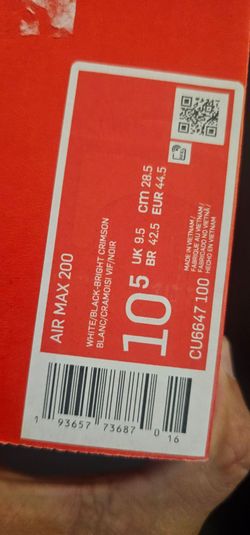 Nike Air Max 200 size 10.5 US