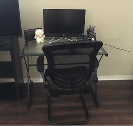 Glass Computer Desk and Chair for Sale !!!