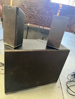 Vizio subwoofer and satellite surround speaker combination