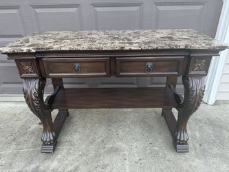 Marble Top Console Table