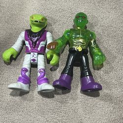 Imaginext DC Super Friends MARTIAN MANHUNTER figure clear Series 3 & Serpent man