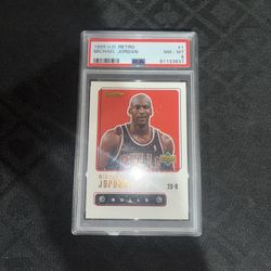 Upper Deck retro Michael Jordan card number one 1999 grade 8