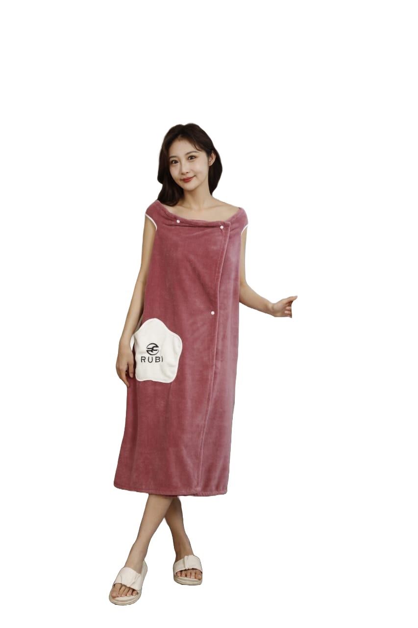 Coral Fleece Wearable Bath Towe
