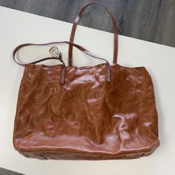 Brown Genuine Leather Tote Bag – Large Everyday Carry