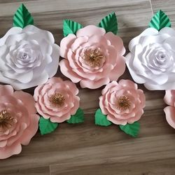 Paper flowers And Paper Roses. Flores De Papel 