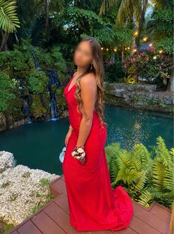 Red Mermaid Prom Formal Gown