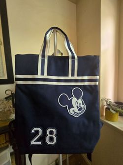 Disney Mickey Mouse Navy Canvas Tote /backpackBag