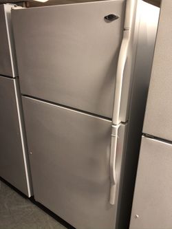 Used Maytag top and bottom fridge. 1 year warranty