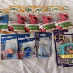 Sesame Street, Pixar, and Polly Pocket Official Licensed Miniature Collectible Figurines