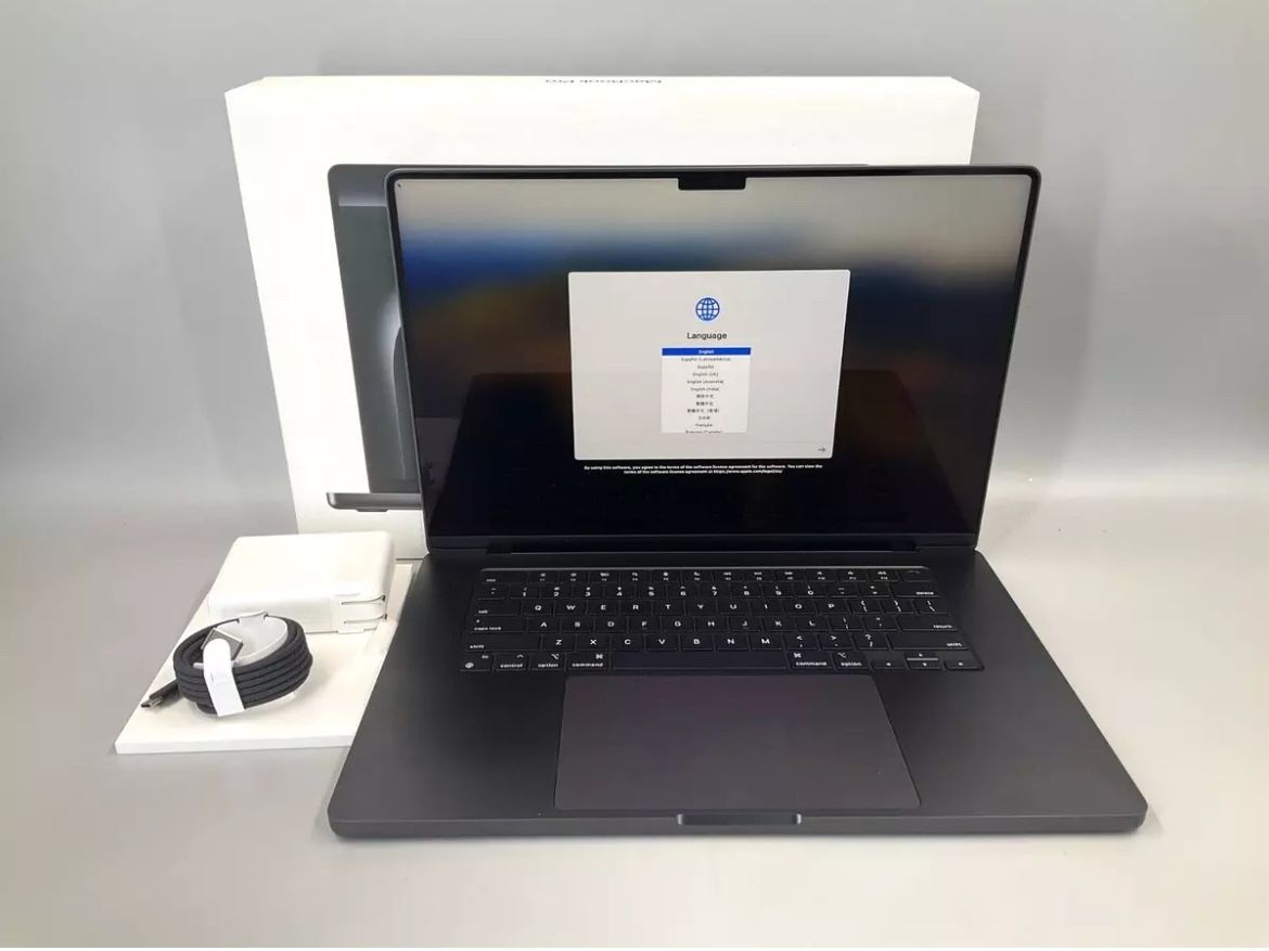 * Apple M3 Max chip with 14‑core CPU, 30‑core GPU, 16‑core. * 36GB unified memory * 1TB SSD storage * 16-inch