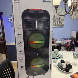 Brand New MaxPower ONYX-12 Dual 12” Bluetooth Party Speaker – Factory Sealed