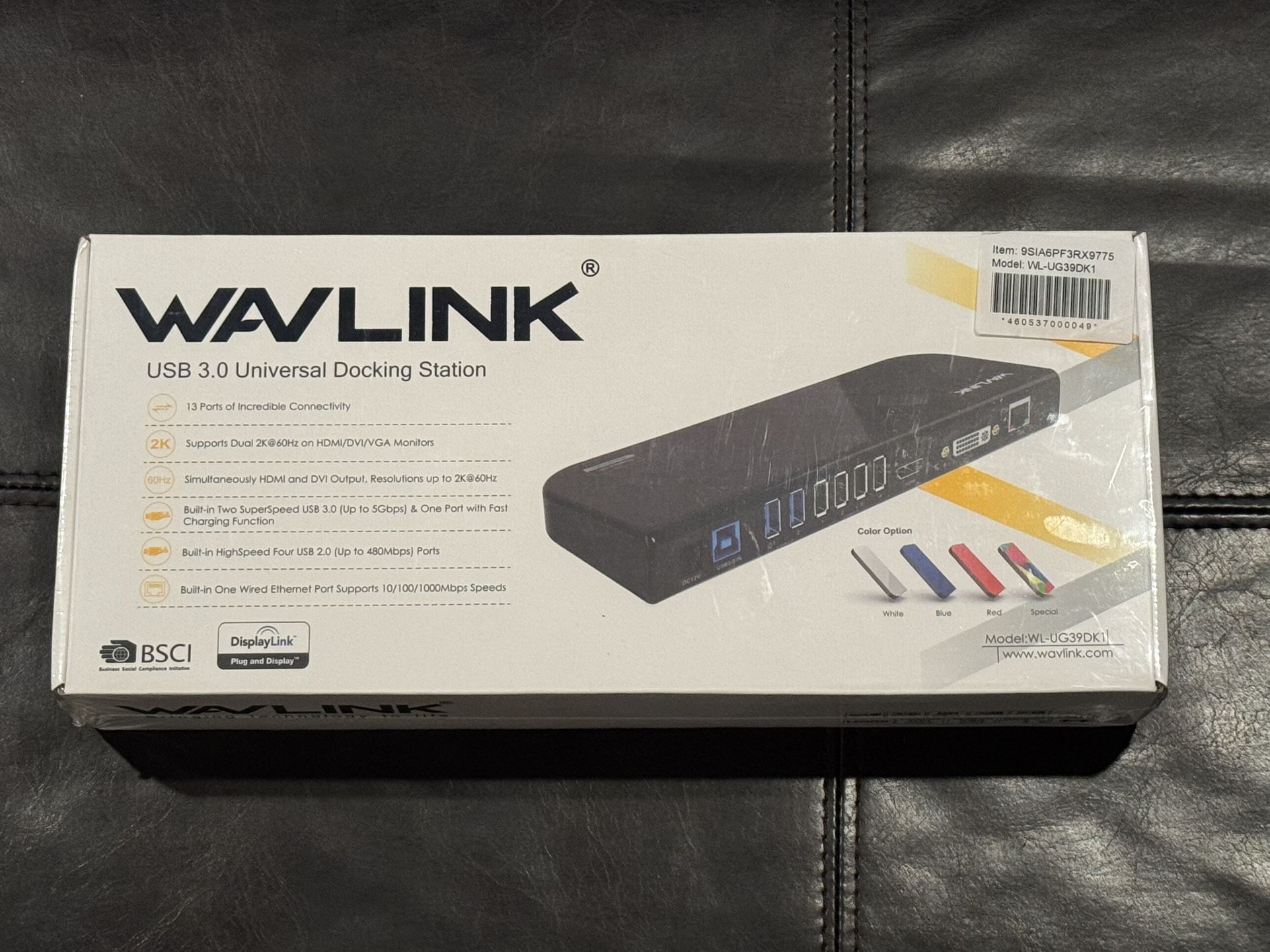 Wavlink WL-UG39DK1 Dual 2K USB 3.0 Universal Docking Station (New, Sealed)